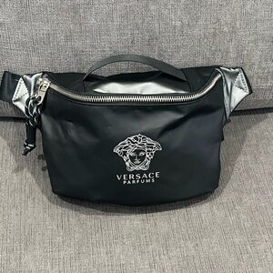 Versace Parfums Belt Bag Crossbody Medusa Black Fanny Pack